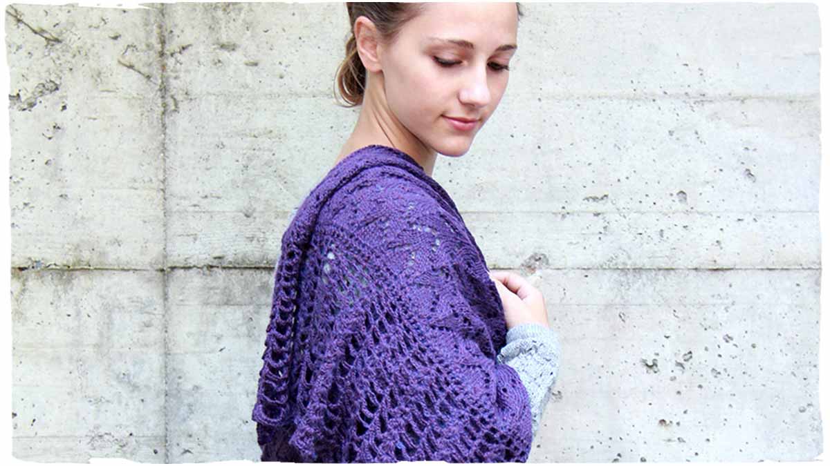 sciarpa in maglia di lana per donna
